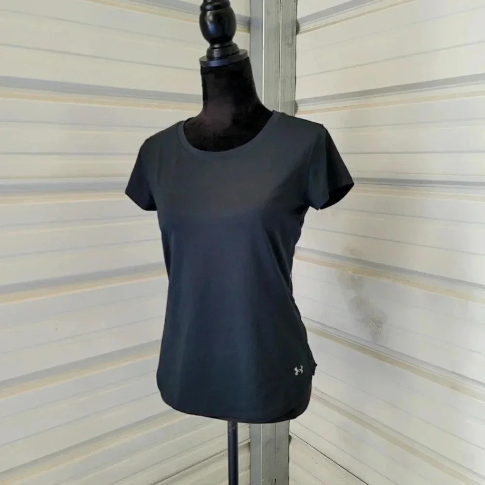 Under Armour T Shirt Womens Heat Gear Short Sleeve Mesh Athletic Top Small S